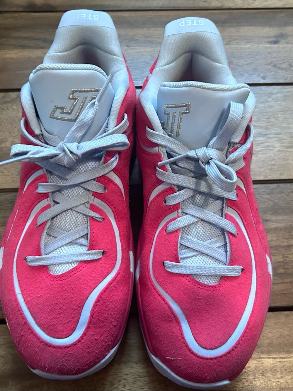 Jordan Women's Pink and Gray Sneakers